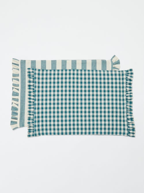 Set di 2 tovagliette (32 x 45 cm) con volant - Kiabi
