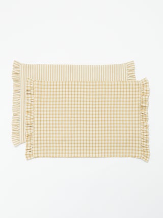 Set di 2 tovagliette (32 x 45 cm) con volant