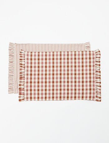 Set di 2 tovagliette (32x45 cm) con volant