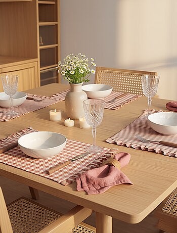 Set di 2 tovagliette (32x45 cm) con volant