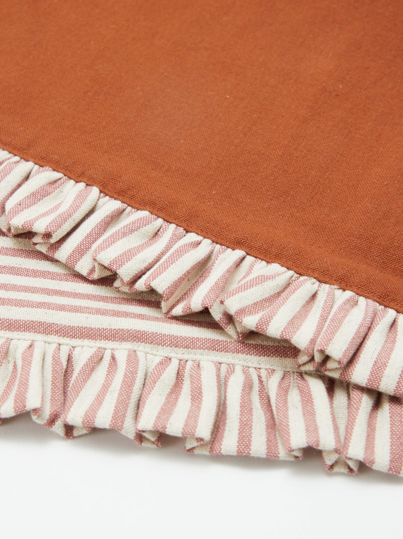 Set di 2 tovagliette (32x45 cm) con bordo a volant ROSA - Kiabi