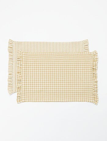 Set di 2 tovagliette (32x45 cm) con volant