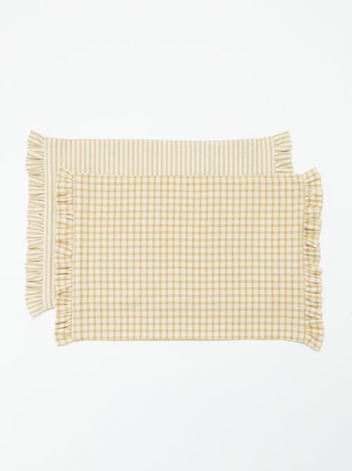 Set di 2 tovagliette (32x45 cm) con volant - Kiabi