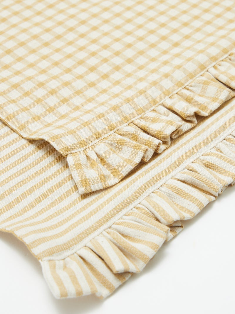 Set di 2 tovagliette (32x45 cm) con volant GIALLO - Kiabi