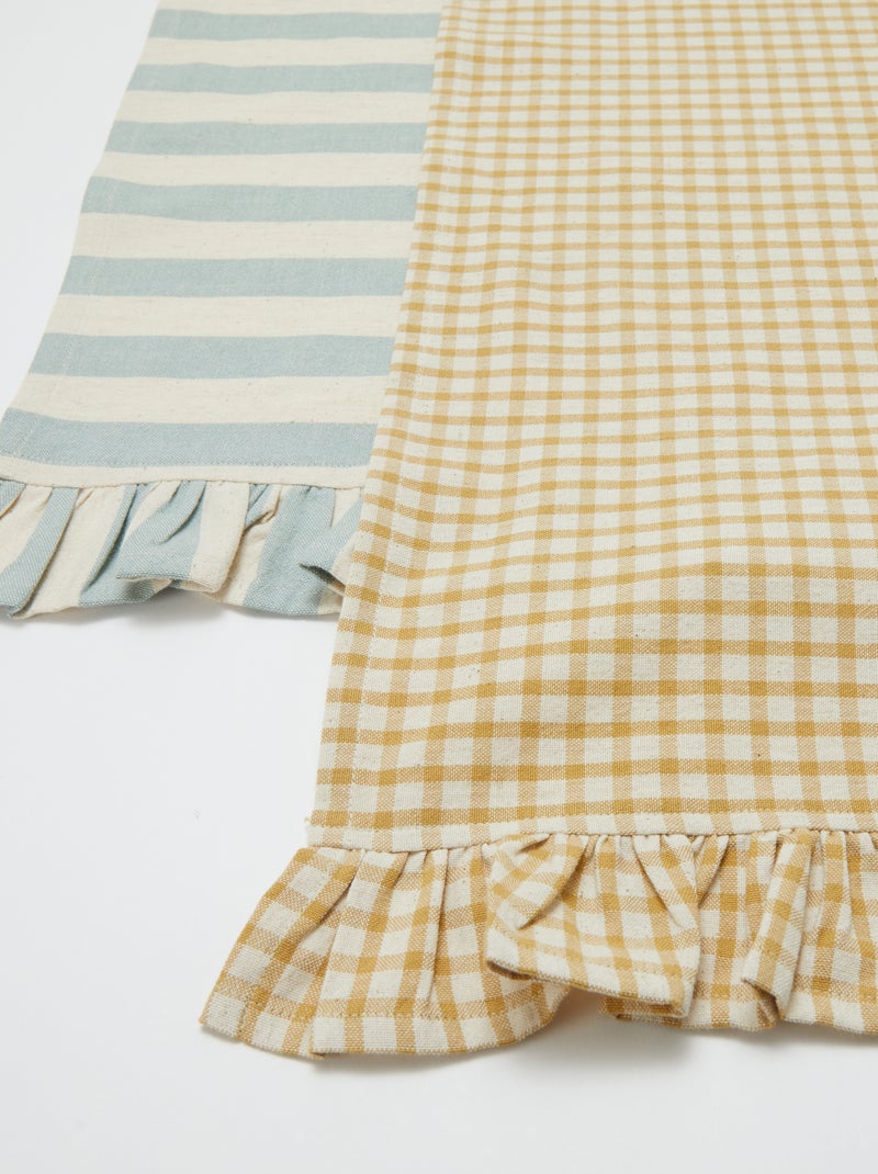 Set di 2 tovagliette (32x45 cm) con volant GIALLO - Kiabi