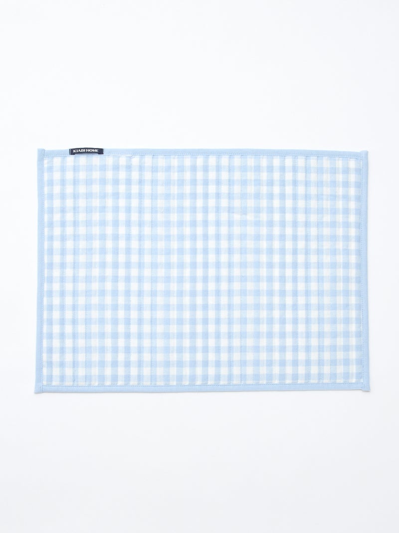 Set di 2 tovagliette all'americana a quadri Blu - Kiabi