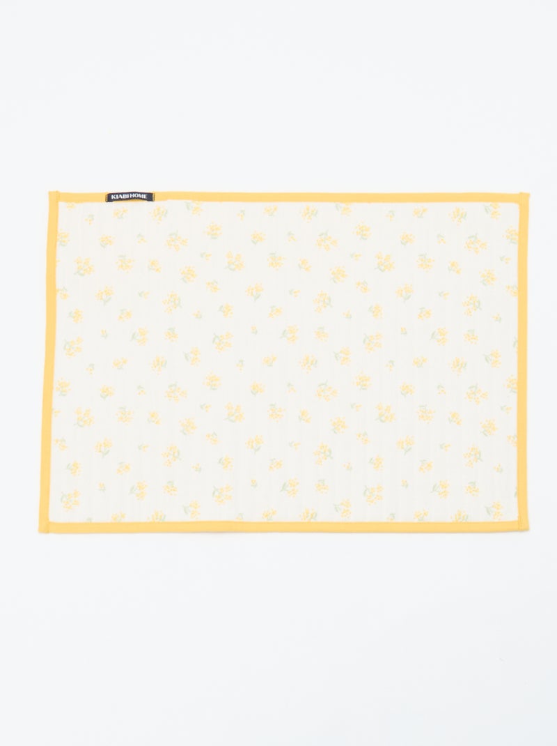 Set di 2 tovagliette all'americana a quadri Giallo - Kiabi