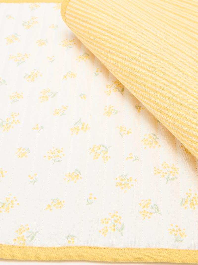 Set di 2 tovagliette all'americana a quadri Giallo - Kiabi