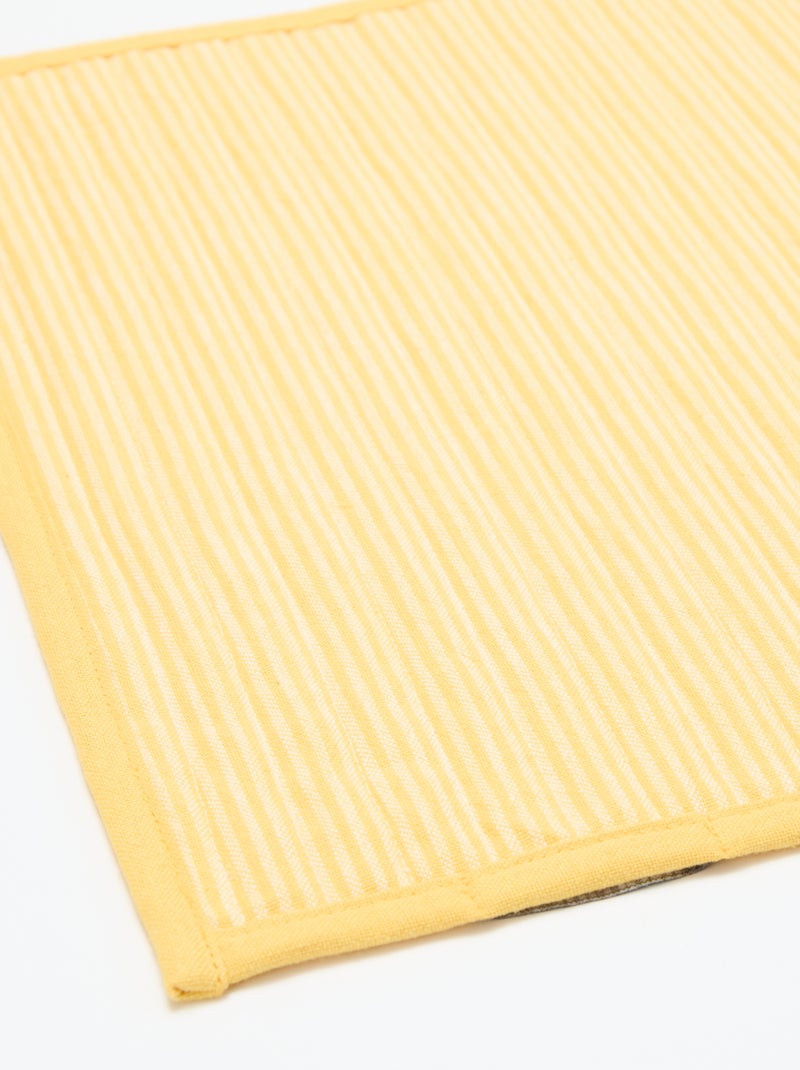 Set di 2 tovagliette all'americana a quadri Giallo - Kiabi