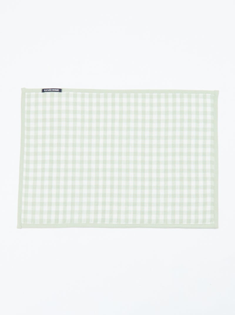 Set di 2 tovagliette all'americana a quadri Verde - Kiabi