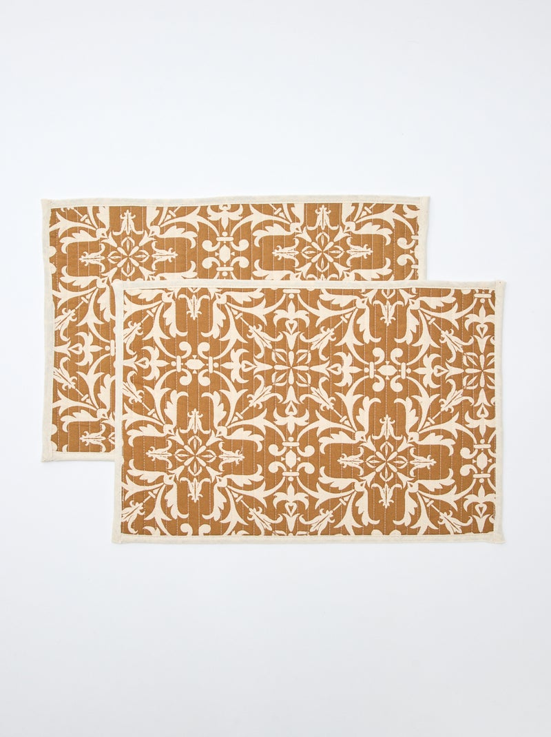 Set di 2 tovagliette all'americana imbottite (30x45 cm) - Kiabi Home Giallo - Kiabi
