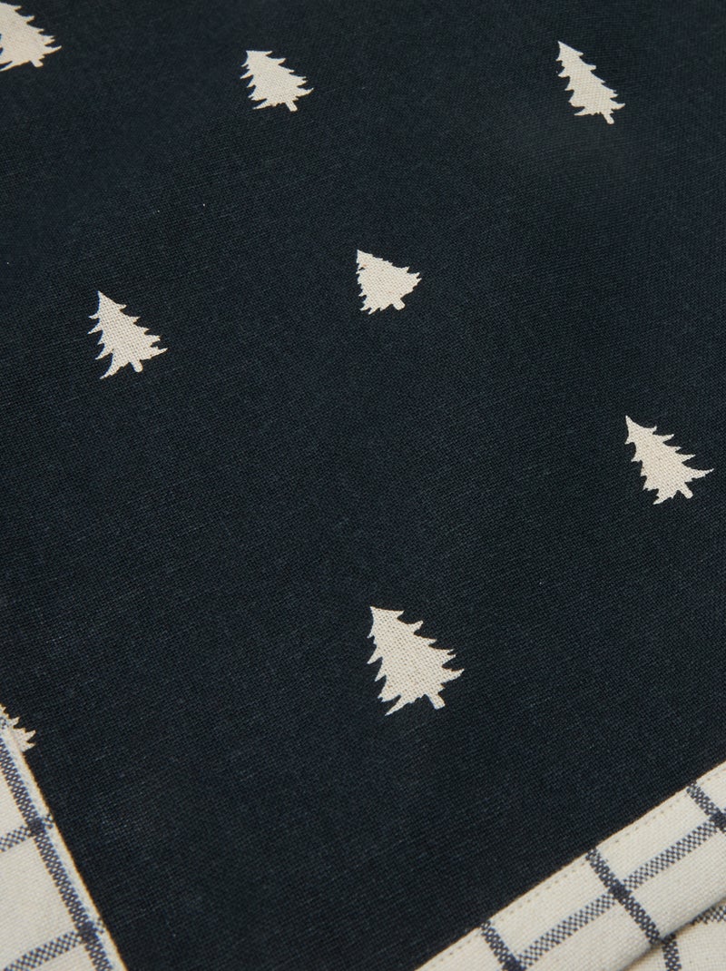 Set di 2 tovagliette all'americana stampate Natale in cotone 45x30 cm Nero - Kiabi