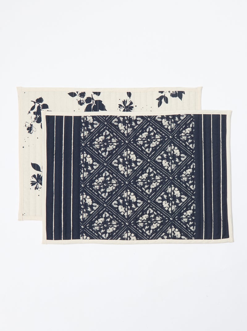 Set di 2 tovagliette con stampa - Kiabi Home Blu - Kiabi