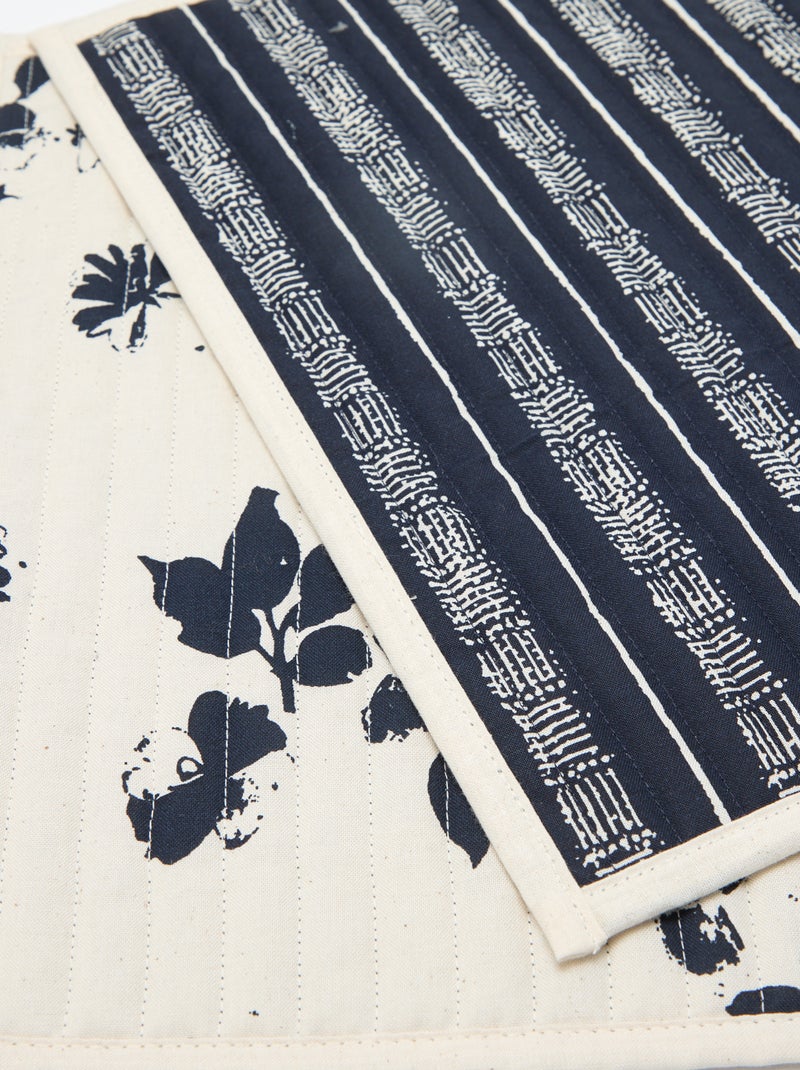 Set di 2 tovagliette con stampa - Kiabi Home Blu - Kiabi