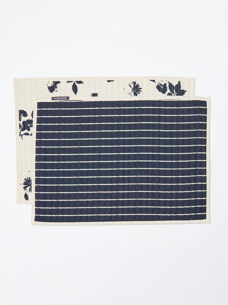 Set di 2 tovagliette con stampa - Kiabi Home Blu - Kiabi