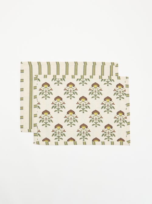 Set di 2 tovagliette stampate - Kiabi Set di 2 tovagliette stampate - Kiabi