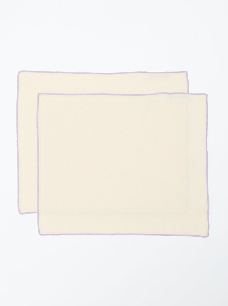 Set di 2 tovagliette tinta unita 2 in 1 (32x40 cm) - Kiabi Home Beige - Kiabi