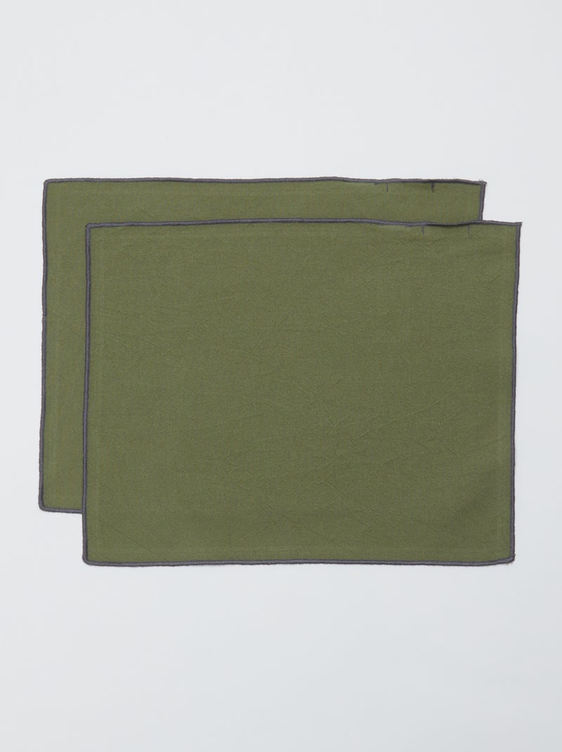 Set di 2 tovagliette/strofinacci uniti 2 in 1 (32x40 cm) - Kiabi Home VERDE - Kiabi