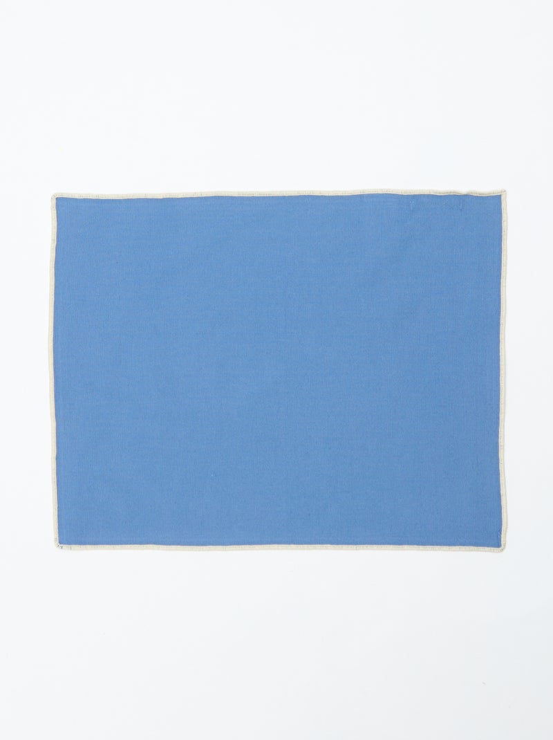 Set di 2 tovagliette/tovaglioli tinta unita 2 in 1 32 x 40 cm - Kiabi Home Blu - Kiabi