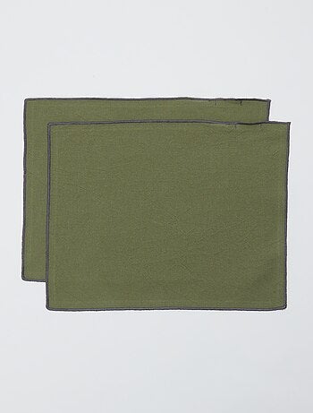 Set di 2 tovagliette/tovaglioli tinta unita 2 in 1 32 x 40 cm - Kiabi Home