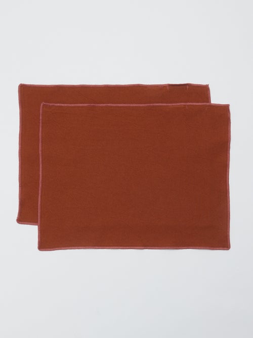 Set di 2 tovagliette/tovaglioli tinta unita 2 in 1 (32x40 cm) - Kiabi Home - Kiabi