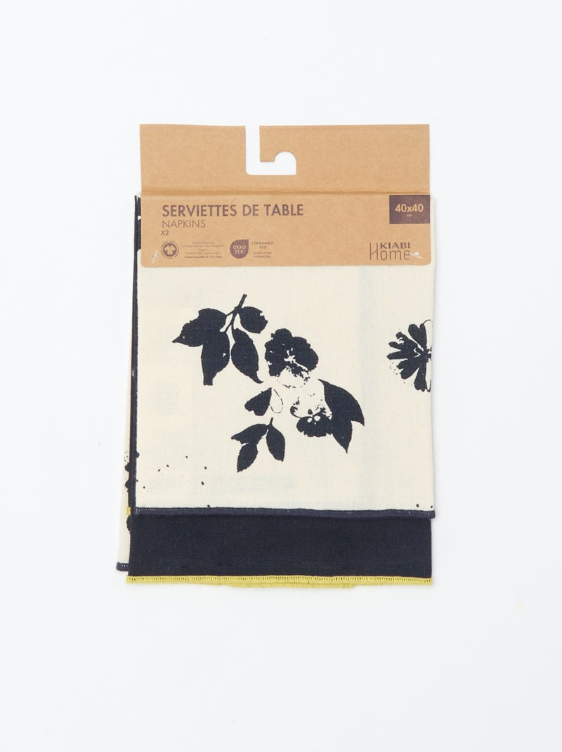 Set di 2 tovaglioli (40x40 cm) - Kiabi Home Blu - Kiabi