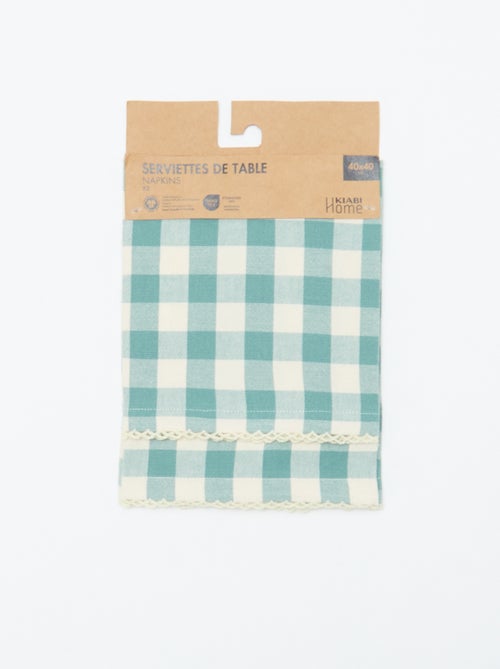 Set di 2 tovaglioli a quadri - Kiabi