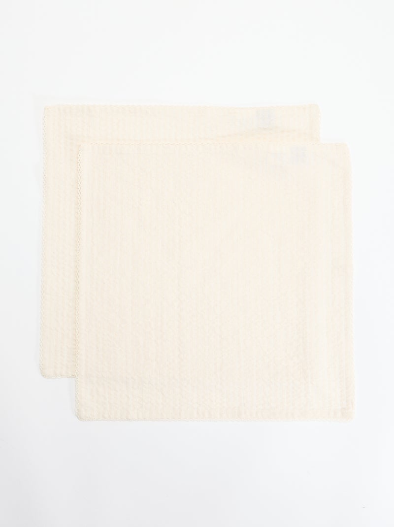 Set di 2 tovaglioli in seersucker Beige - Kiabi