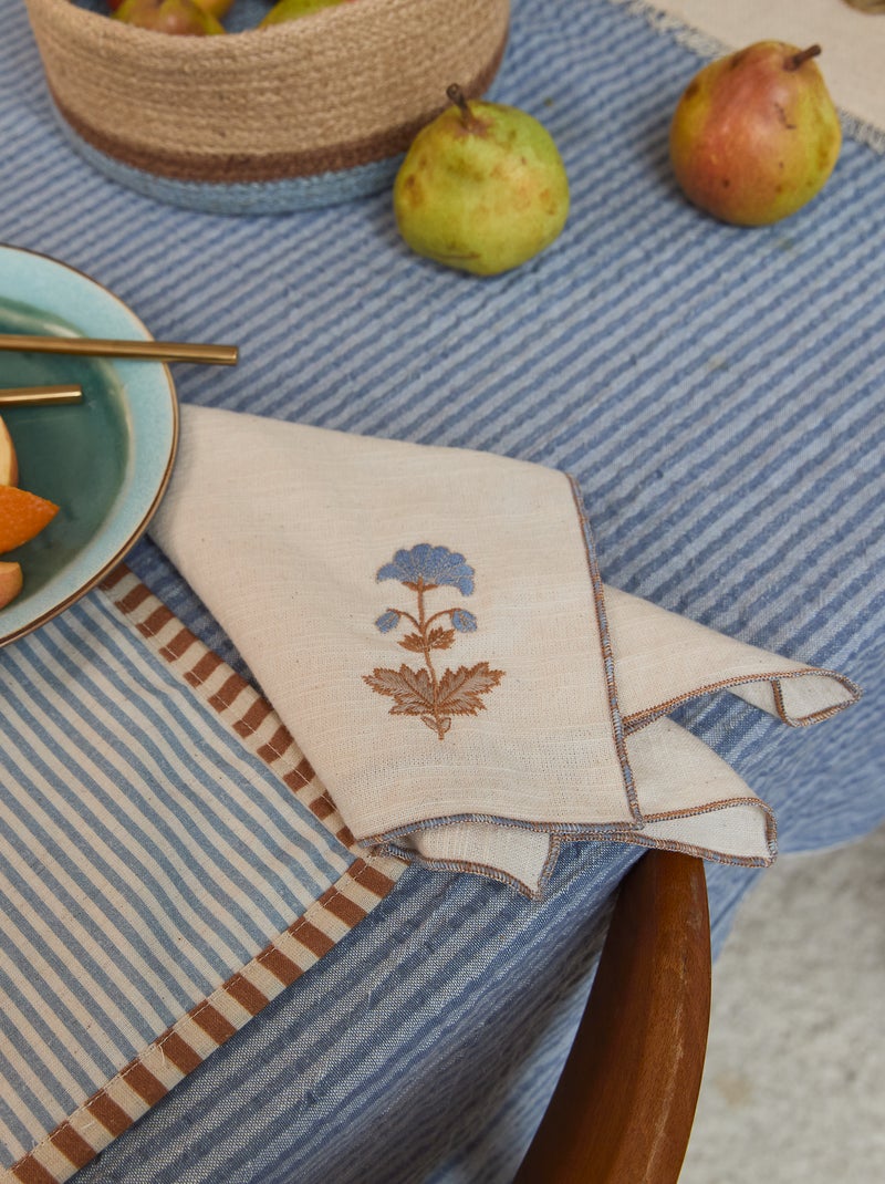 Set di 2 tovaglioli ricamati Beige - Kiabi