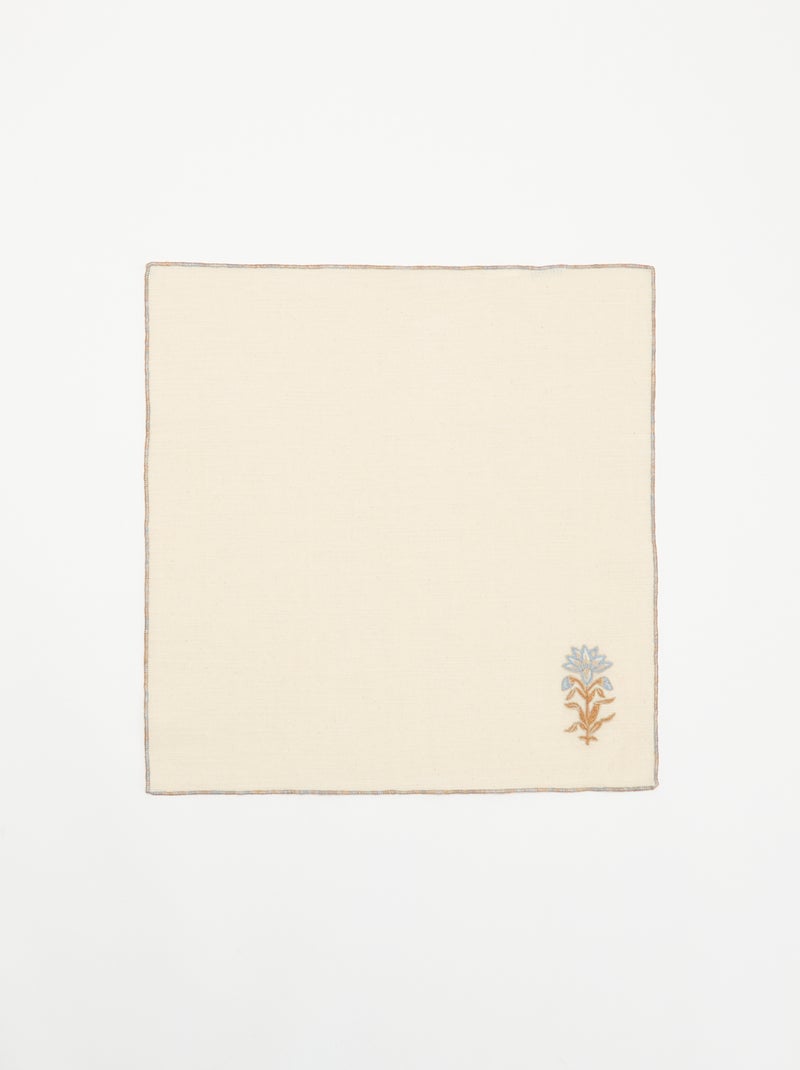 Set di 2 tovaglioli ricamati Beige - Kiabi