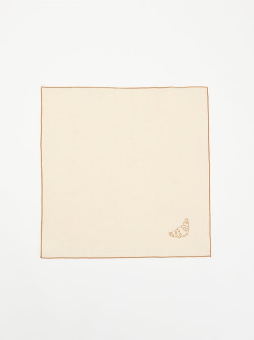 Set di 2 tovaglioli ricamati - Kiabi Set di 2 tovaglioli ricamati - Kiabi