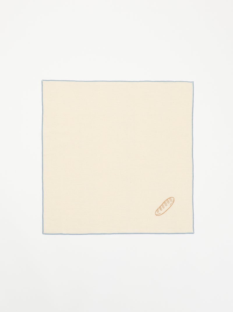 Set di 2 tovaglioli ricamati Beige - Kiabi