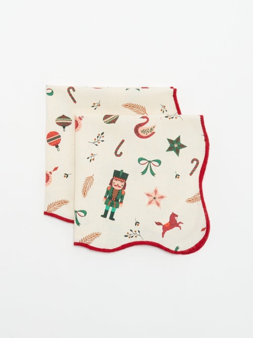 Set di 2 tovaglioli stampati 'Natale' - KIABI Home - Kiabi Set di 2 tovaglioli stampati 'Natale' - KIABI Home - Kiabi
