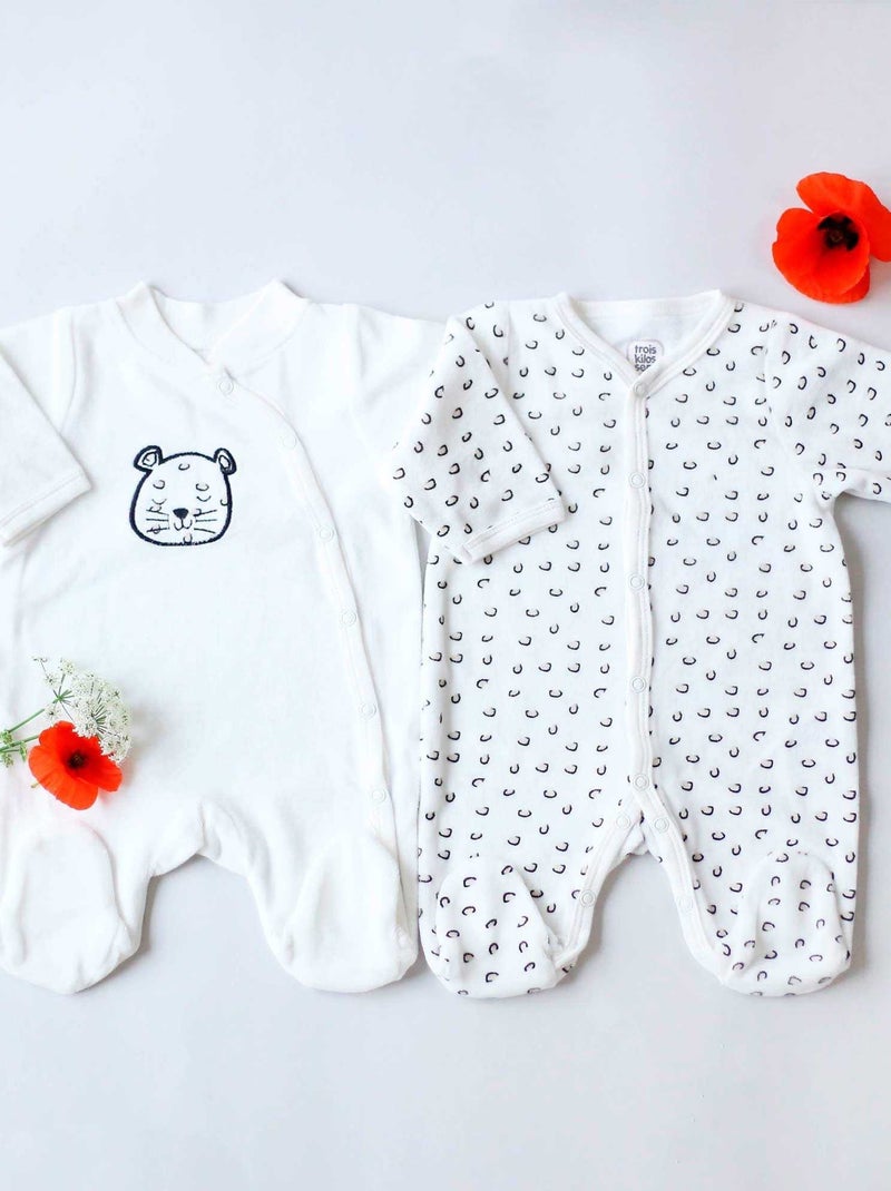 Set di 2 tutine Bianco - Kiabi