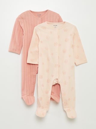 Set di 2 tutine con piedini