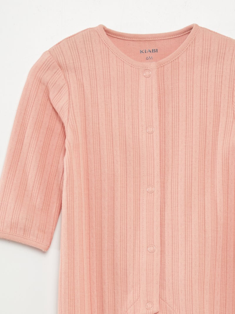 Set di 2 tutine con piedini ROSA - Kiabi