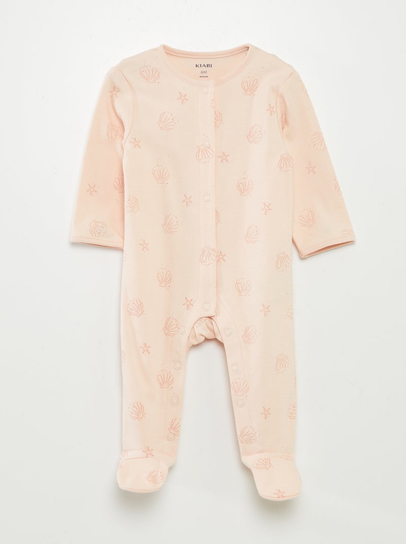 Set di 2 tutine con piedini ROSA - Kiabi