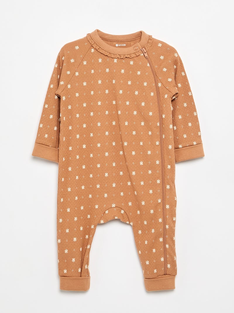 Set di 2 tutine in maglia a punto traforato spesso Beige - Kiabi