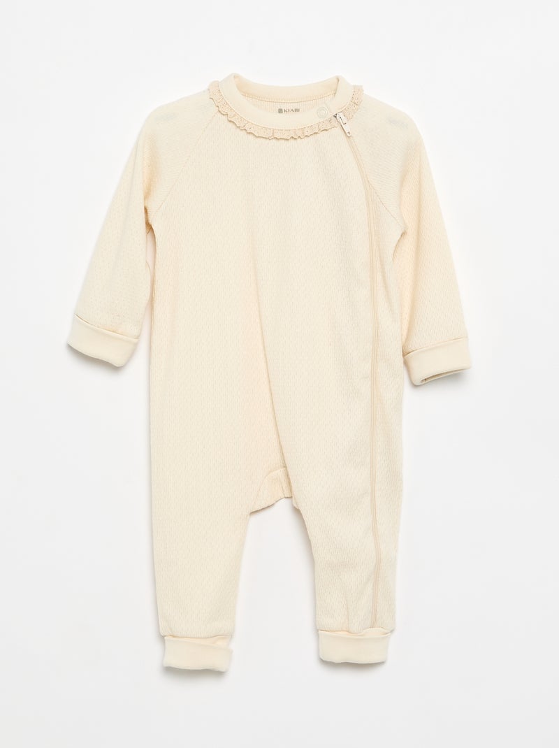 Set di 2 tutine in maglia a punto traforato spesso Beige - Kiabi