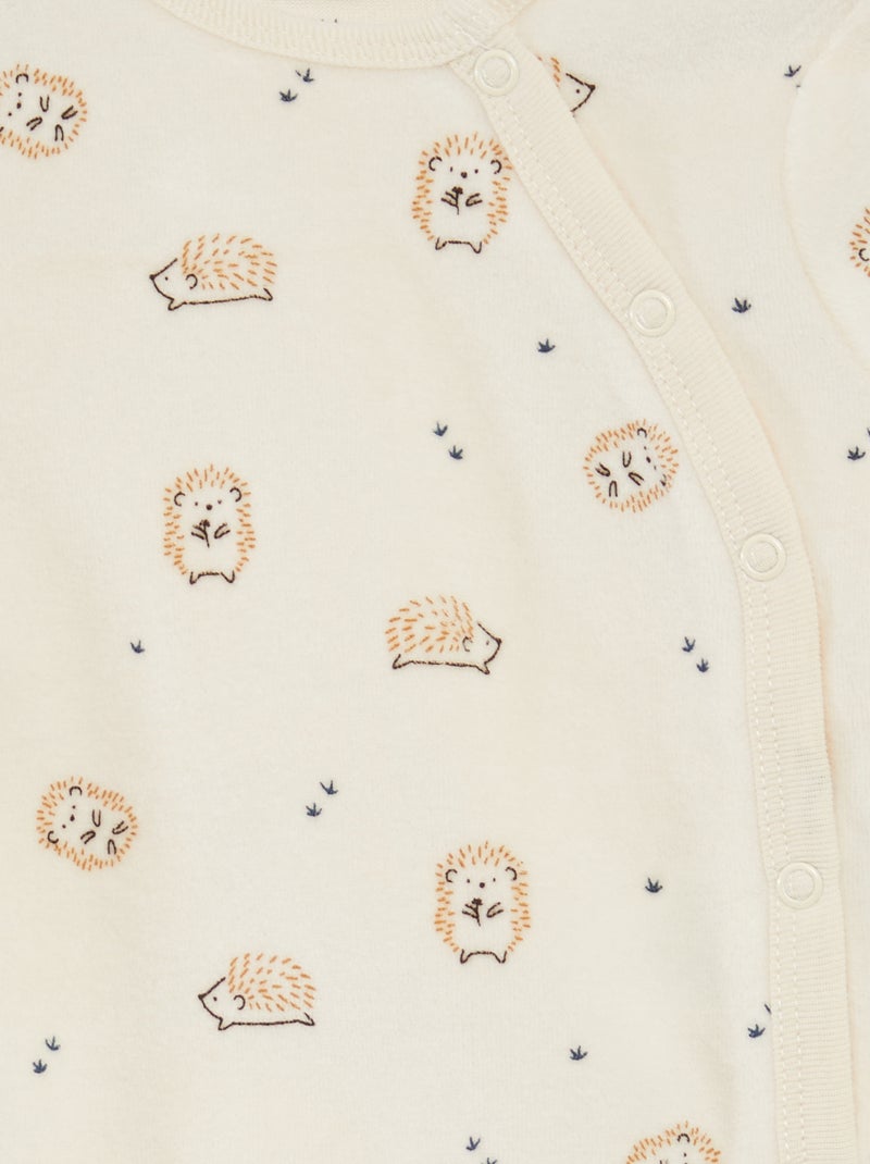 Set di 2 tutine in velluto Bianco - Kiabi