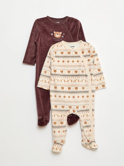 Set di 2 tutine in velluto - Kiabi