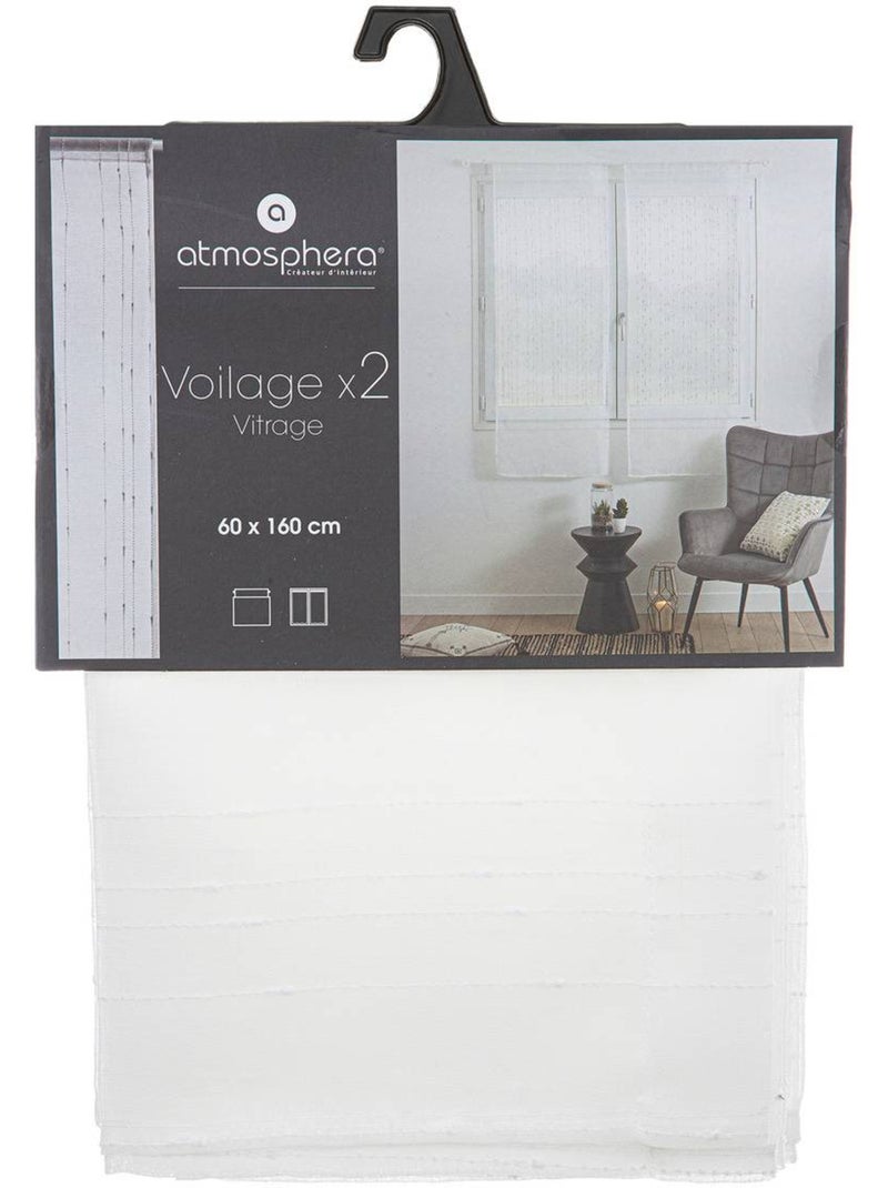 Set di 2 velette bianche anissa 60x160cm Bianco - Kiabi