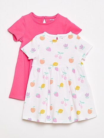 Set di 2 vestiti a maniche corte