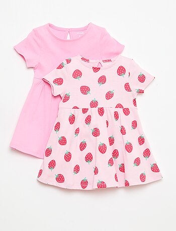 Set di 2 vestiti a maniche corte