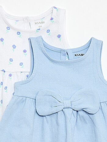 Set di 2 vestiti con fiocco fantasia
