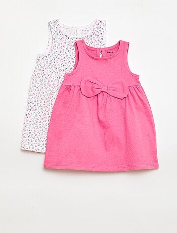 Set di 2 vestiti con fiocco fantasia