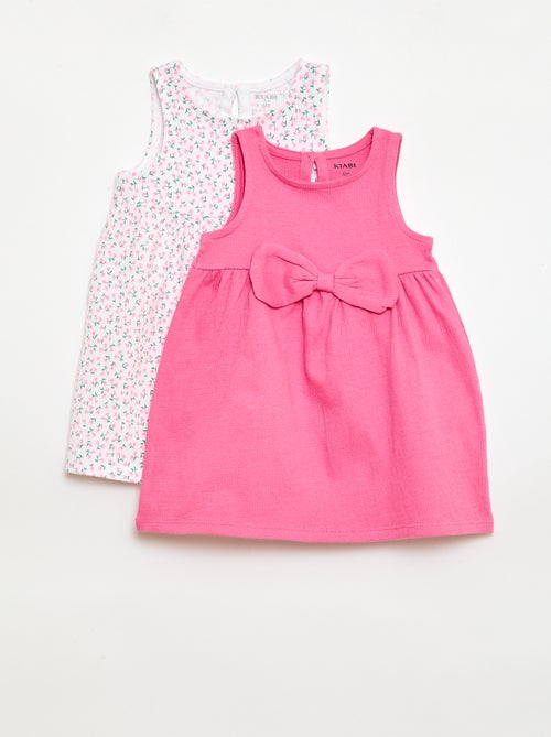 Set di 2 vestiti con fiocco fantasia - Kiabi