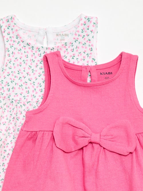 Set di 2 vestiti con fiocco fantasia - Kiabi