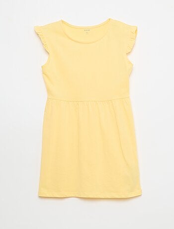 Set di 2 vestiti in jersey senza maniche con volant