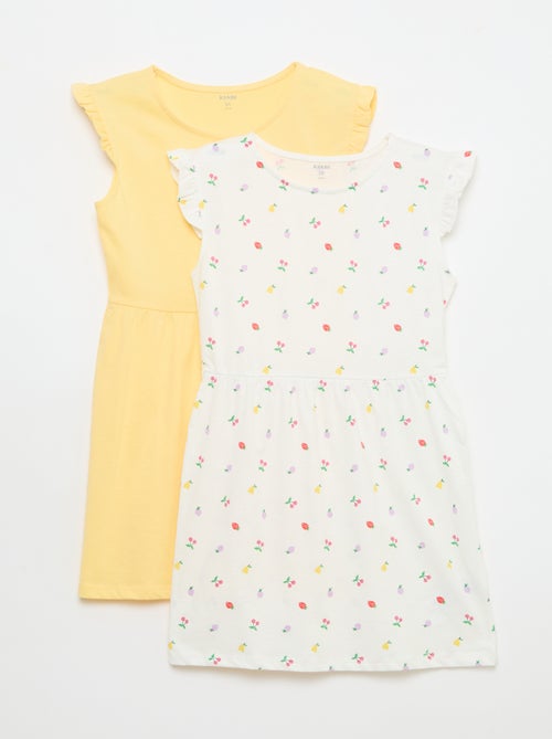 Set di 2 vestiti in jersey senza maniche con volant - Kiabi